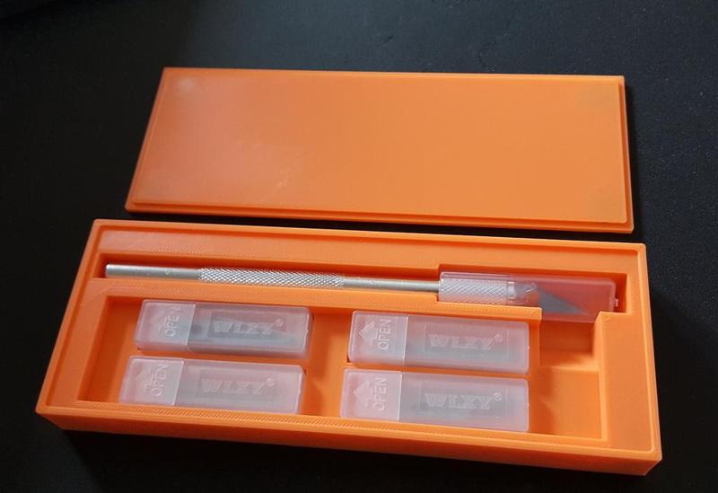 Precision Knife Box with Magnetic Cover