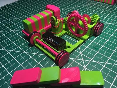 The Pink and Green Domino Machine