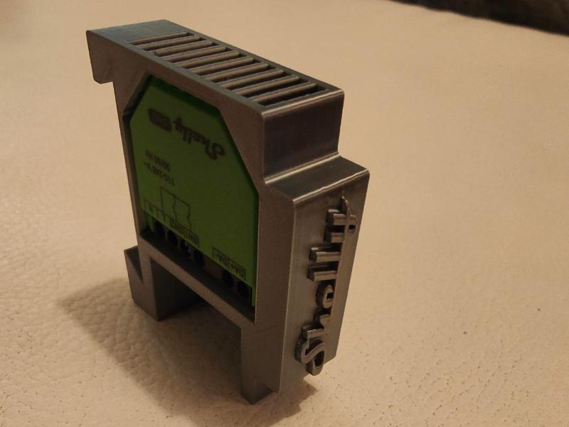 supporto barra din shelly dali dimmer 3