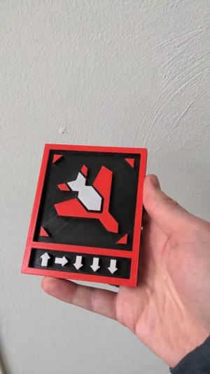 Helldivers 2 Eagle 500kg Bomb Plaque raised white parts for printers without filament changer   