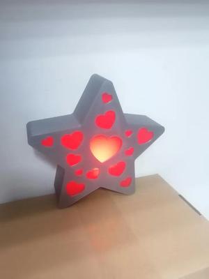 Tealight Star with hearts   