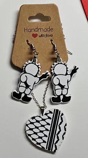 Handala themed jewelry set   