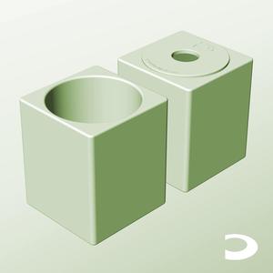 CS128-170-P Pierced Modular Stacking Storage Box Container Planter Lamp Shade Bin | Printable Objects - Infinite Containers | stl file for 3d printing