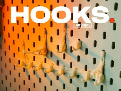 Hooks (for IKEA Skadis Pegboard)   