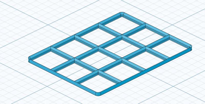 4 by 3 gridfinity baseplate   