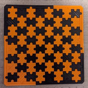 1/4 Puzzle Chess Border