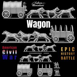 Wagons - Epic History Battle of American Civil War -15mm scale