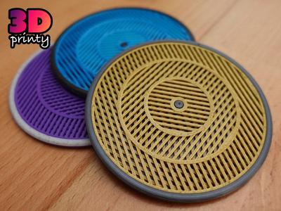 Moving Moiré Pattern Coaster