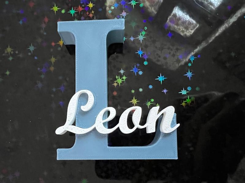 LEON name names ornament nameplate initial