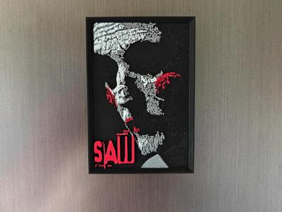 Saw movie poster fridge magnet
