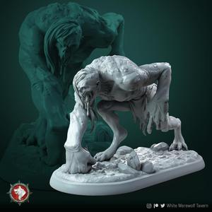 Ghoul 3 miniature 32mm pre-supported