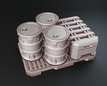 Industrial scatter terrain set - Warhammer 40k/Necromunda/Star Wars/Sci-fi tabletop games