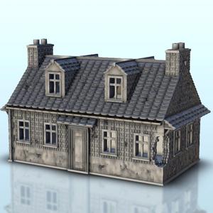 House in ruins 13 - Warhammer Age of Sigmar Bolt Action Flames of War scenery terrain wargame Modern