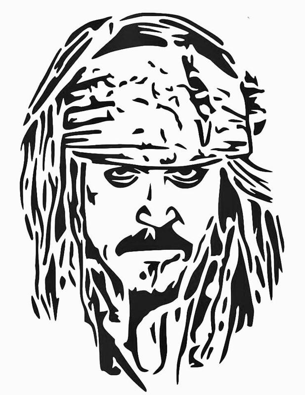 Jack Sparrow stencil 2