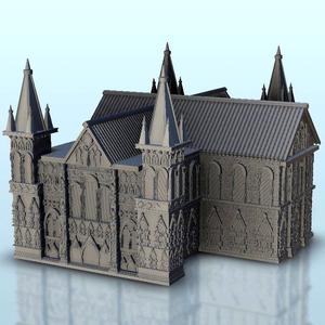 Gothic monastry 3 - Flames of war Bolt Action Modern Dark Age Warhammer