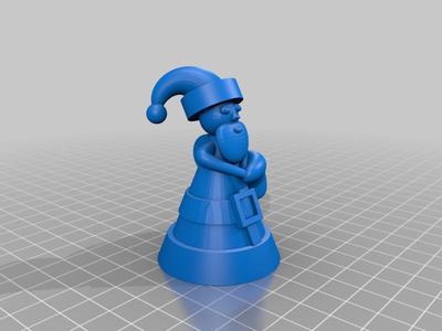 Hangable Cone Person Santa Ornament 2022