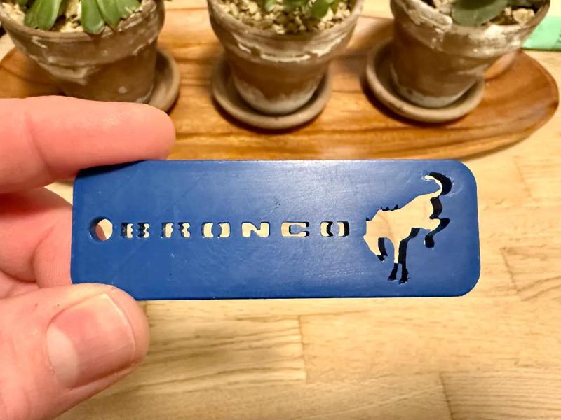 Minimalist Keychain Fob for Ford Bronco or Bronco Sport   