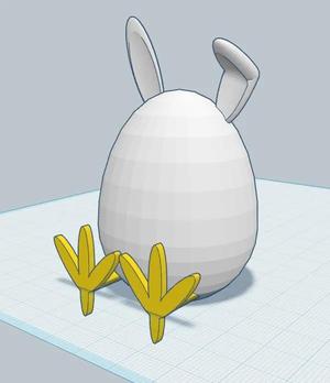 Easter egg bunny   