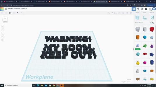 WARING! MY ROOM, KEEP OUT!   