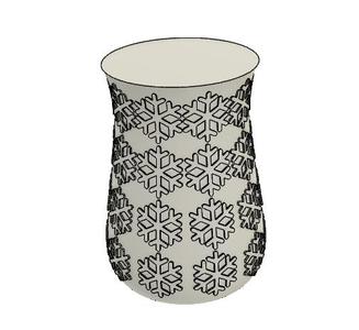 Christmas Vase with Snowflakes