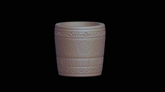 Fancy Decorative Pot Conga   (Vase Mode Included) Digital STL File