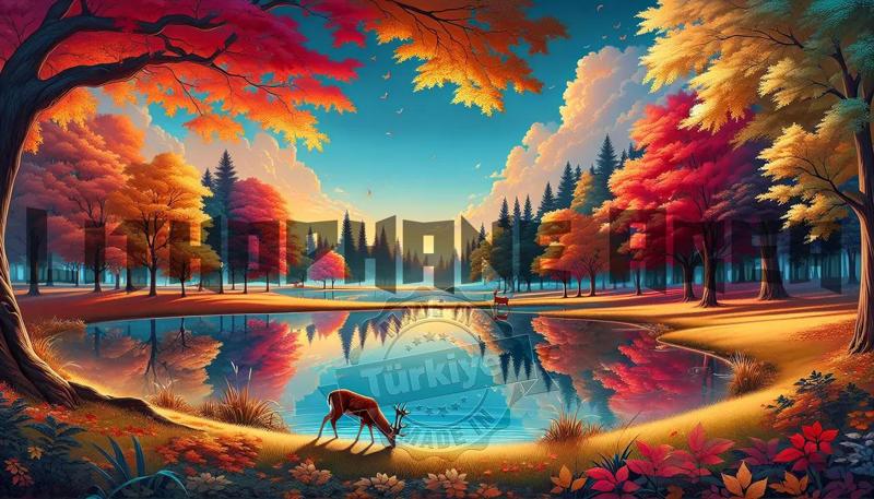 Renkli Manzara Lithophane   