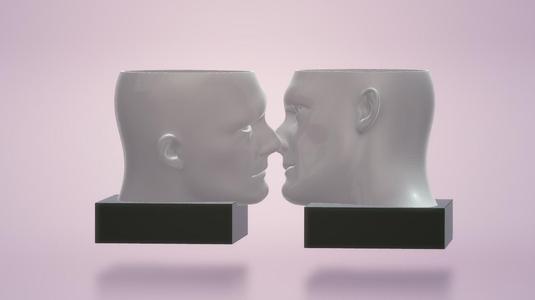 valentine vase pot sculpture couple man man decor plant design meme for ender 3