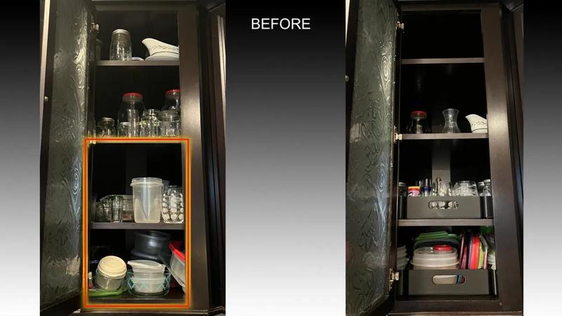 Corner cabinet trays   