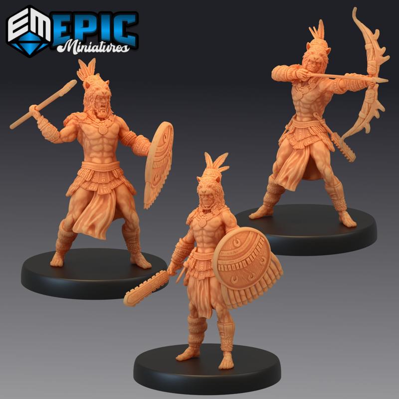 Jaguar Warrior Set / Aztec Fighter / Jungle Tribe / Temple Guard / Woodland Encounter