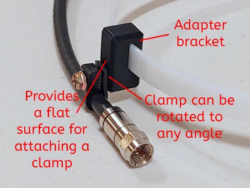 Ziptie Adapter, Bracket, Mount for Cable Clamps, etc.   