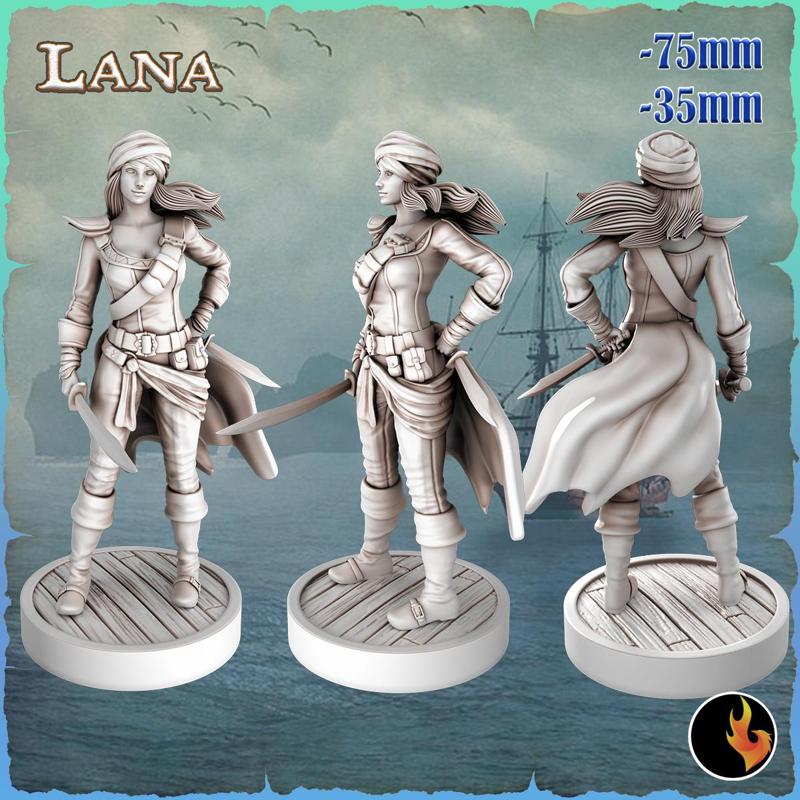 Lana - Pirate girls Vol 1 - 75mm + 35mm Scale