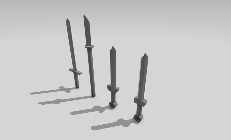 L.E.G.O. Swords set of 4