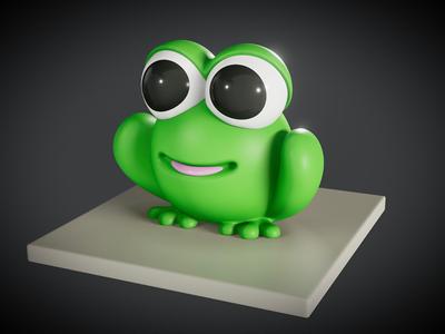 Cute Cartoon Frog Model