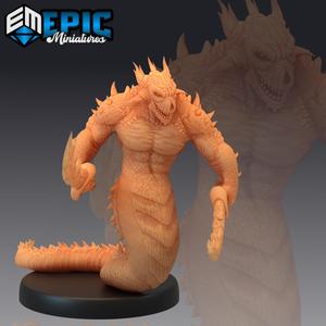 Fire Salamander Dual Sword / Volcano Reptile / Magma Creature / Burning Land
