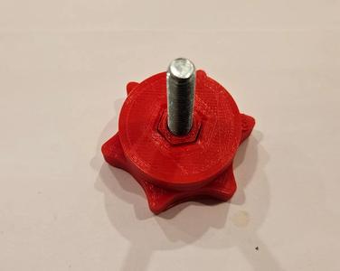 Clamping knob 1/4-20 and M6   