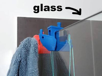 Benchy Glass Shower Towel Hook   
