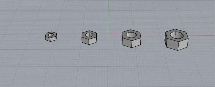 Metric Hexagon nut (M2, M3, M4, M5)   