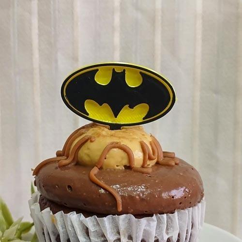 Mini Cupcake Topper - batman logo