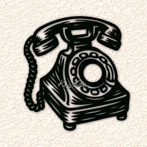 retro dial telephone wall art home decor