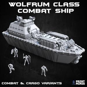 Wolfrum Class Combat Ship & Cargo Vessel (Modular) - Ironside Docks Collection