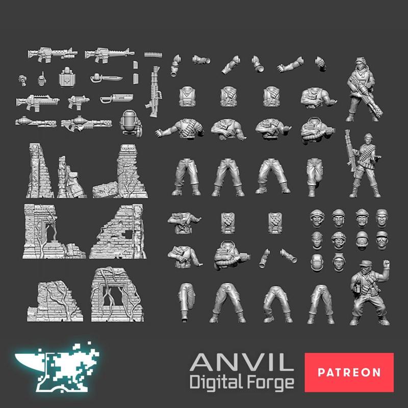 Jungle Fighter Marines - Anvil Digital Forge January 2022