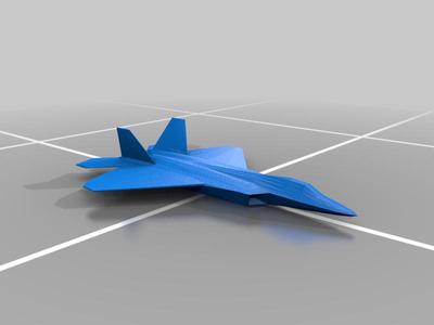 f22 raptor (simplified for 3d printing