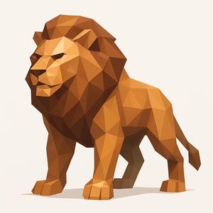 Low Poly Lion - Decoration
