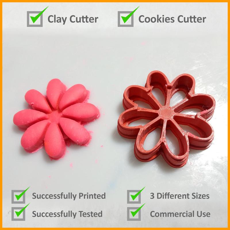 Clay Cutter Cookies Cutter Flower Shape #07