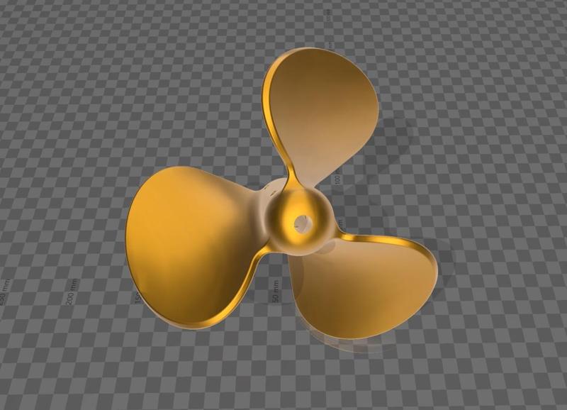 Boat Propeller 20cm, 13cm and 10cm diameter, 10mm shaft