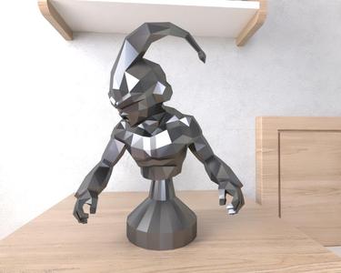 Majin Buu bust Lowpoly