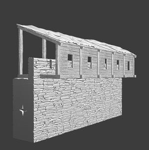Modular Castle System - Wooden battlements (click-on)