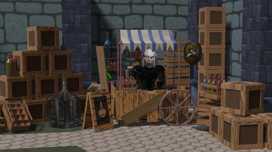 Medieval Stand Market 3D model