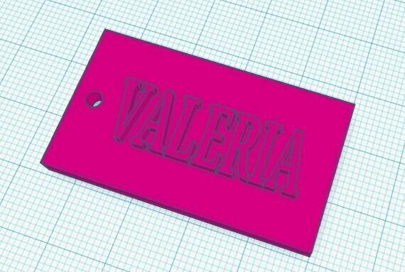 Key ring with name - VALERIA