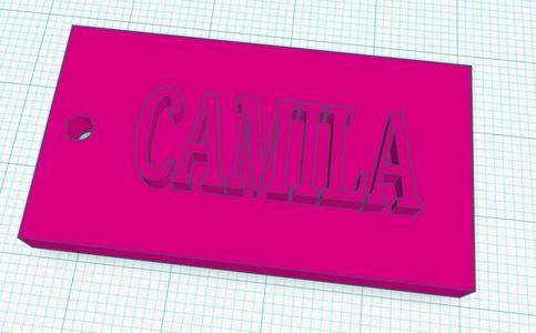 Key ring with name - CAMILA
